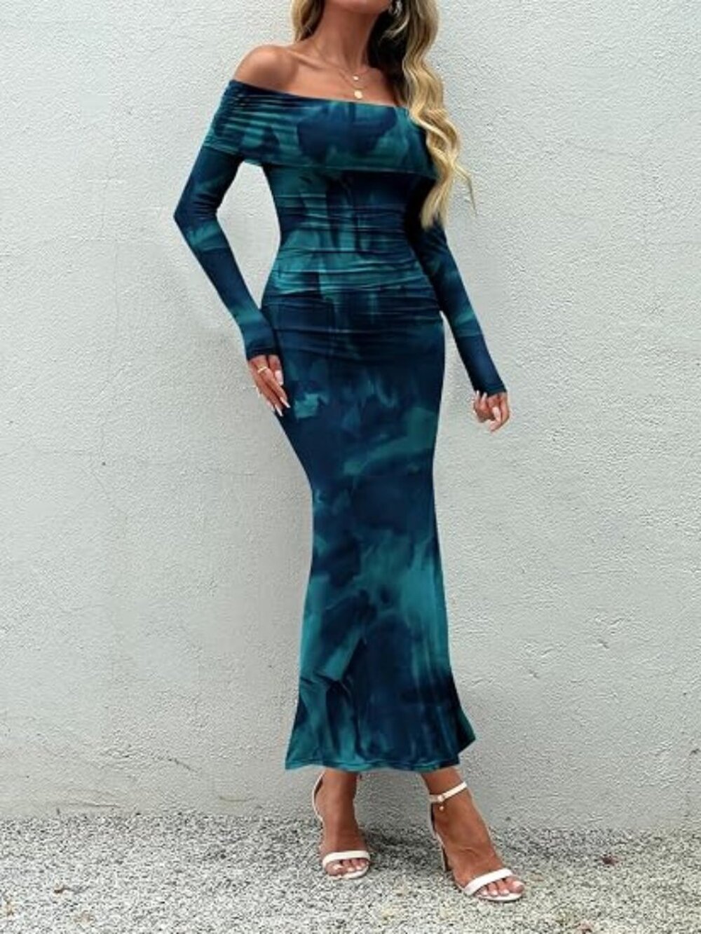 Womens Off The Shoulder Floral Dress Fall Wedding Guest Dresses
